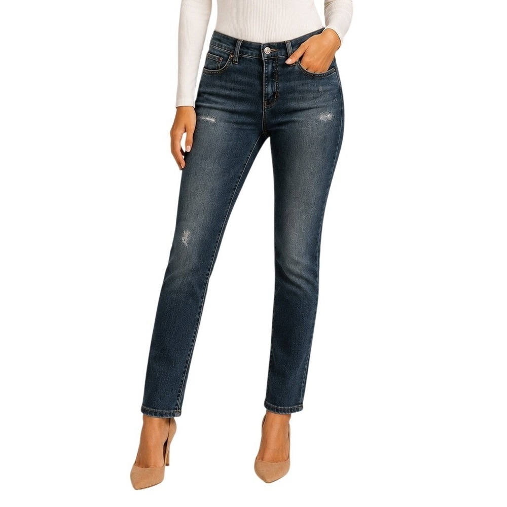 Henry & Belle Dark Wash Distressed Lila Skinny Jeans Women's 30